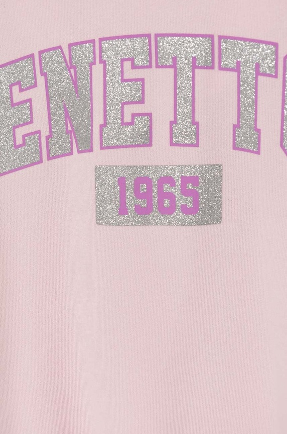 DÍVKA Dětská bavlněná mikina United Colors of Benetton 3J68C10L8.G.Seasonal růžová