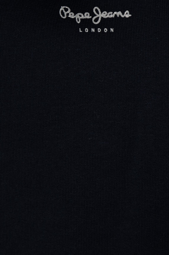 Fete Pepe Jeans hanorac de bumbac pentru copii VICTORIA PG581330 bleumarin