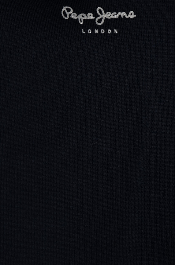 Fete Pepe Jeans hanorac de bumbac pentru copii VICTORIA PG581330 bleumarin