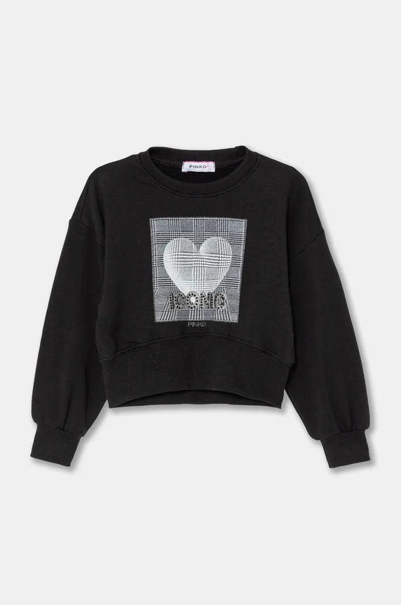 Pinko Up bluza copii print negru F4PIBGSW163