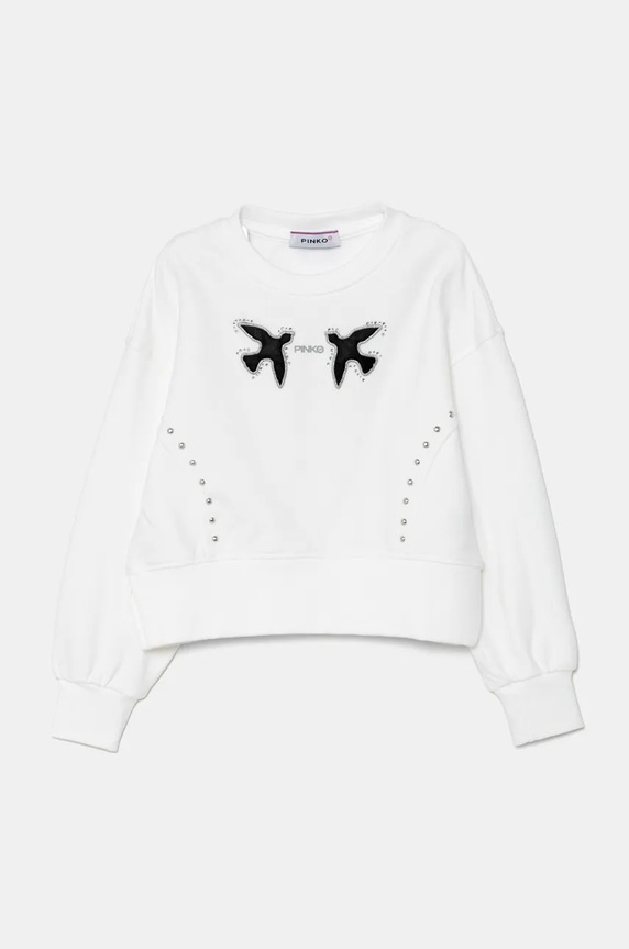 Pinko Up bluza dziecięca aplikacja biały F4PIBGSW208