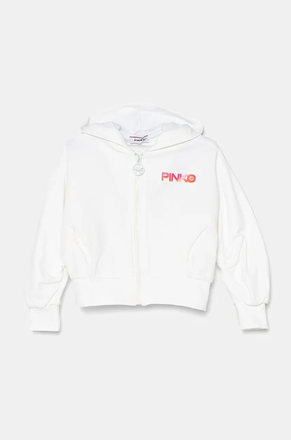 Pinko Up bluza dziecięca z kapturem biały F4PIBGZH192