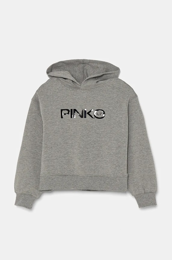 Детски суичър Pinko Up еластичен сив F4PIJGHS091