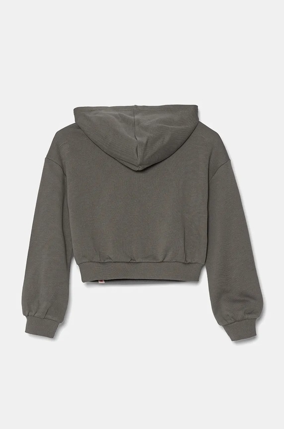 Dječja pamučna dukserica United Colors of Benetton 3J68C204C.G.Seasonal siva AW24