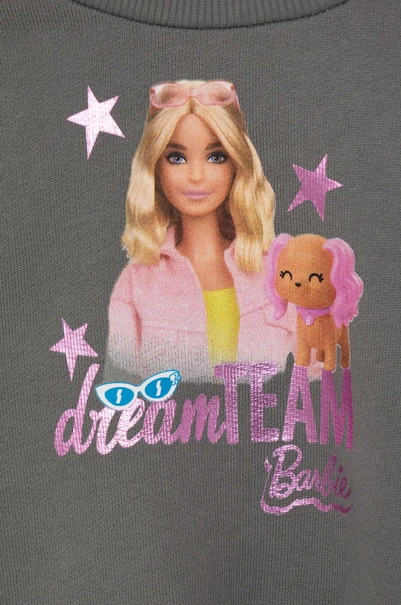 Fete United Colors of Benetton hanorac de bumbac pentru bebelusi 3J68G10HI.P.Seasonal gri