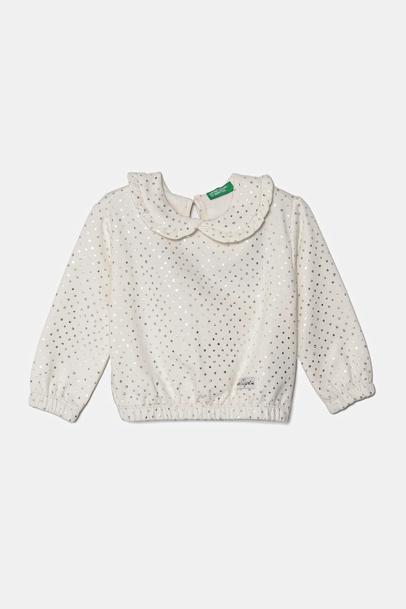 Dječja dukserica United Colors of Benetton Planet friendly bijela 3S73G10GF.P.Seasonal