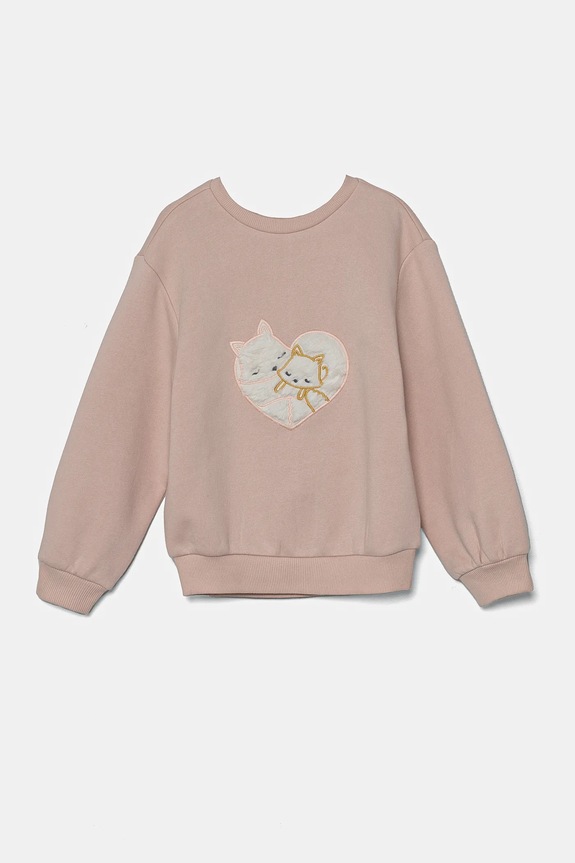 Dětská mikina United Colors of Benetton bez kapuce růžová 39M2G10GD.P.Seasonal