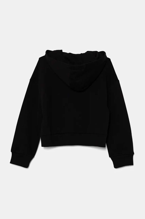 Παιδική βαμβακερή μπλούζα Patrizia Pepe J046 7M0857 μαύρο AW24