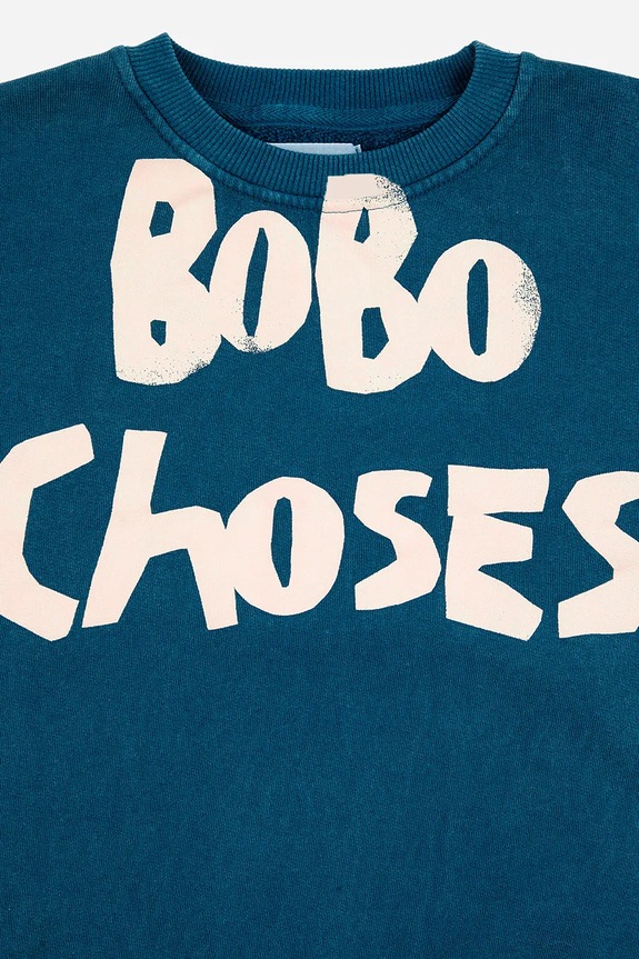 Момиче Детски памучен суичър Bobo Choses 224TC005 син
