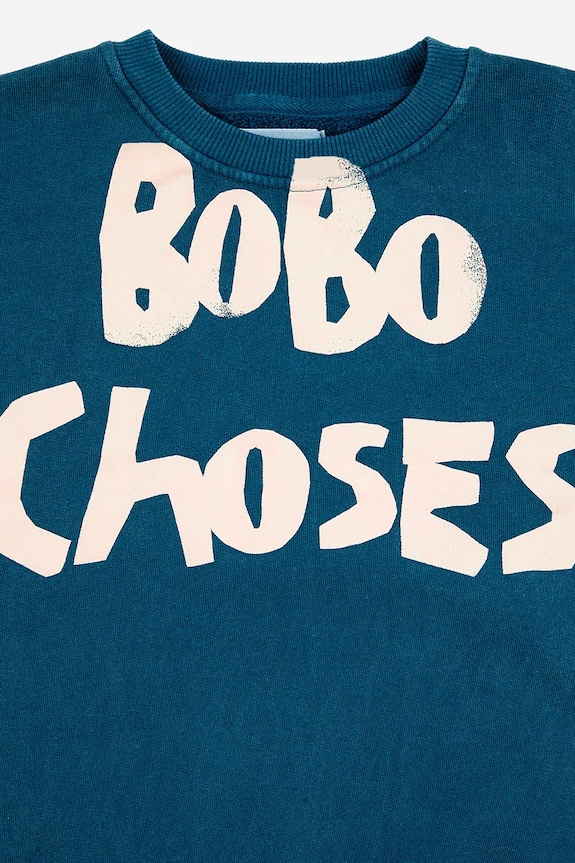 Момиче Детски памучен суичър Bobo Choses 224TC005 син