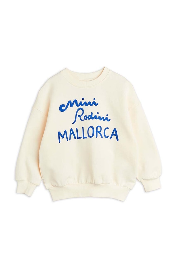 Mini Rodini bluza bawełniana dziecięca Mallorca 2462011811 beżowy AW24