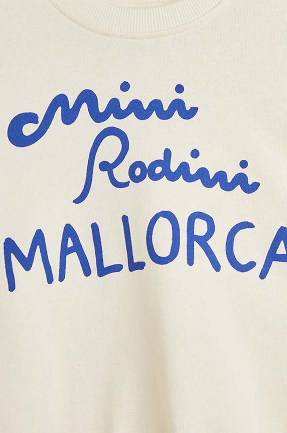 Mini Rodini bluza bawełniana dziecięca Mallorca beżowy 2462011811