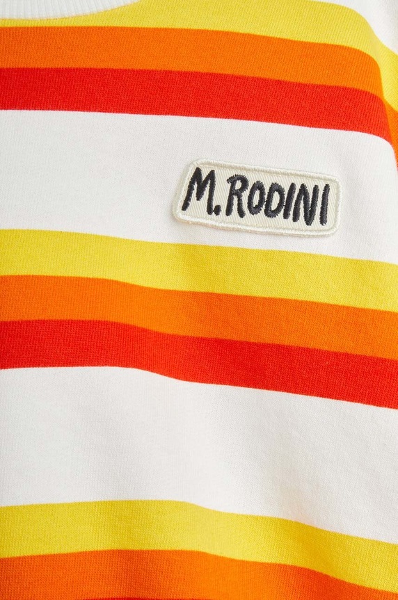 Mini Rodini bluza bawełniana dziecięca Stripe pomarańczowy 2462012400