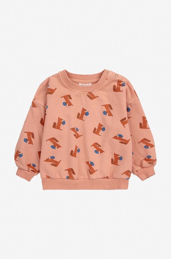 Kojenecká mikina Bobo Choses Hungry Squirrel 224AB034 oranžová AW24
