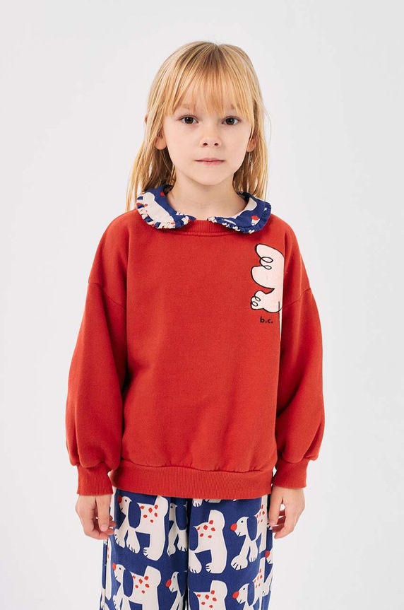 Detská bavlnená mikina Bobo Choses Freedom Bird bavlna červená 224AC040