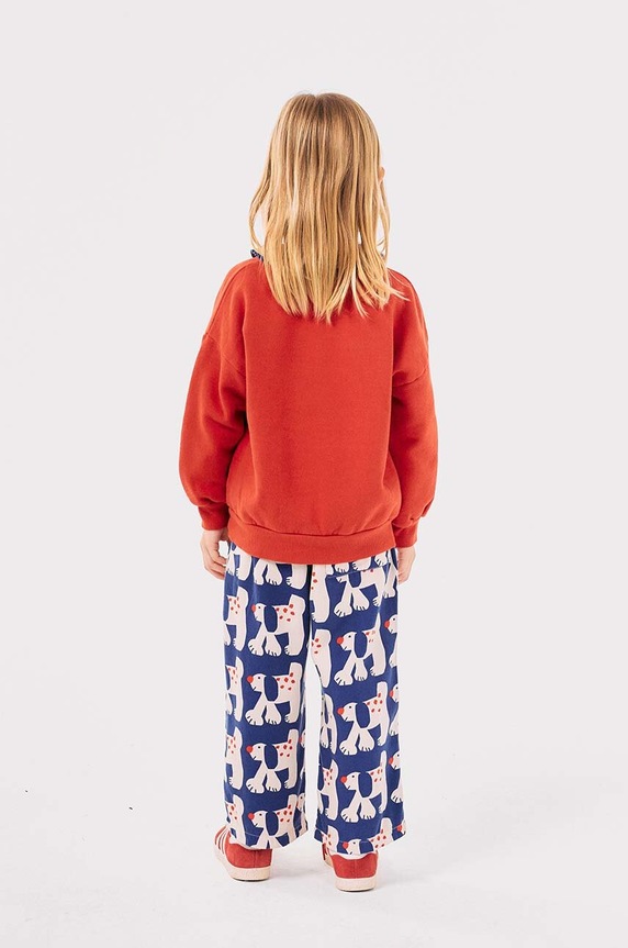 Detská bavlnená mikina Bobo Choses Freedom Bird 224AC040 červená
