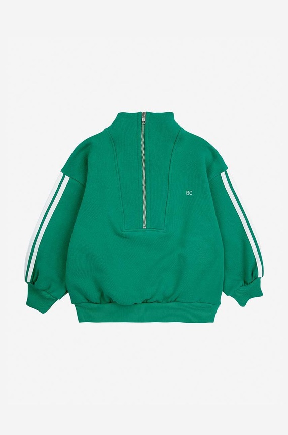 Bobo Choses bluza bawełniana dziecięca 224AC056 zielony AW24