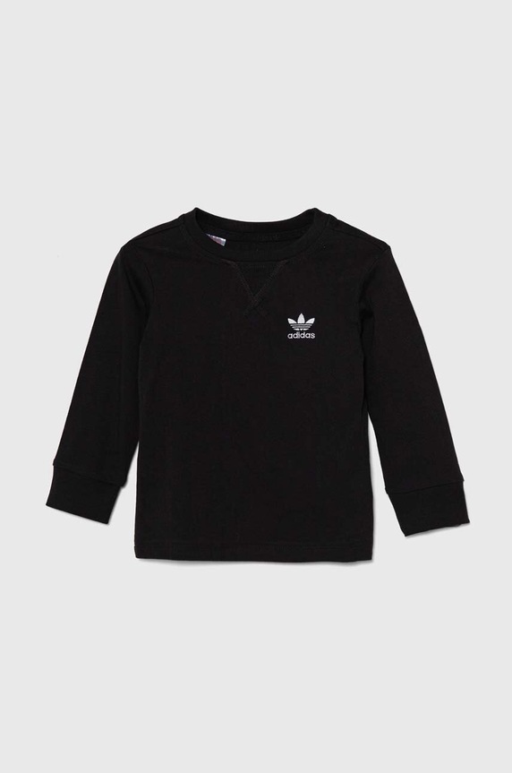 adidas Originals gyerek hosszúujjú LONG SLEEVE sima fekete IW1006