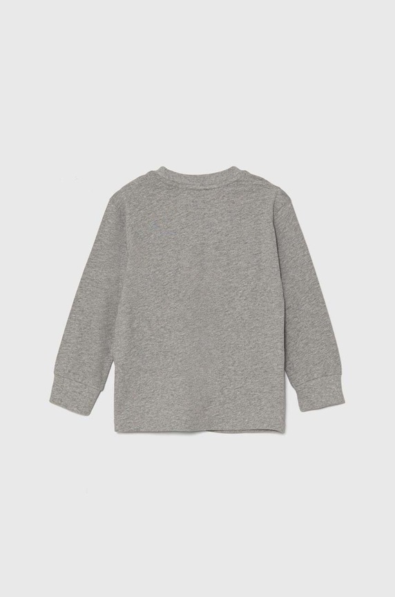 Dječja pamučna dukserica adidas Originals LONG SLEEVE IW1018 siva AW24