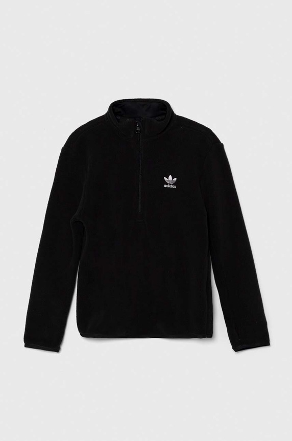 Dječja dukserica adidas Originals POLAR FLEECE HZ bez uzorka crna IW3496