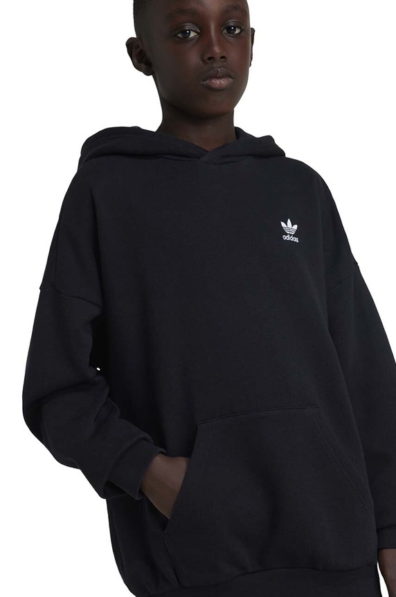 Dječja pamučna dukserica adidas Originals HOODIE IW3506 crna