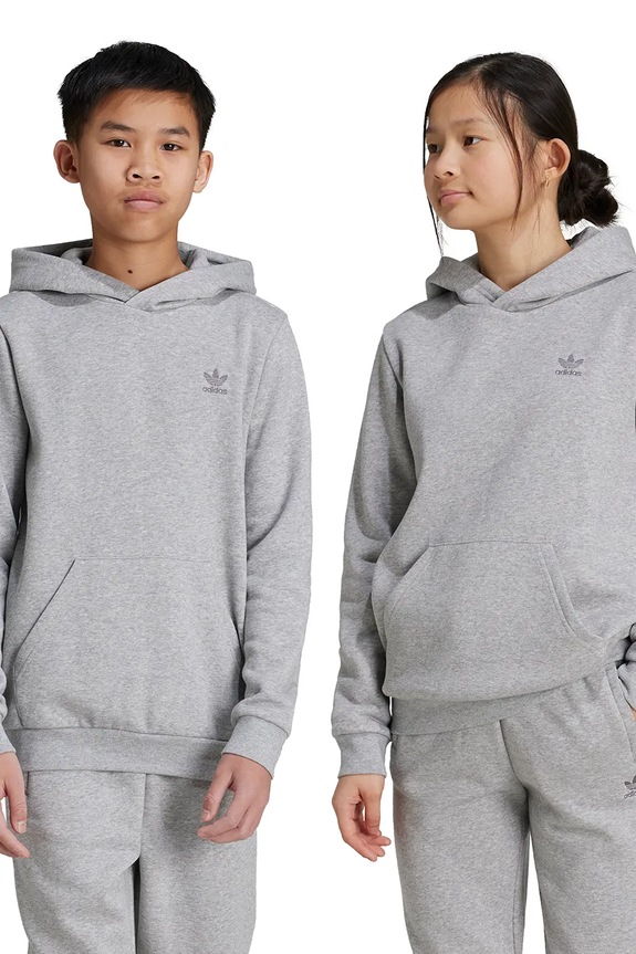 Παιδική μπλούζα adidas Originals HOODIE με κουκούλα γκρί IX5285