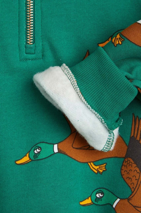 Dětská bavlněná mikina Mini Rodini Ducks zelená 2272000975