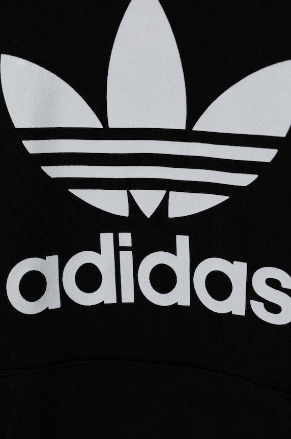 Dječja dukserica adidas Originals TREFOIL HOODIE crna IY7446