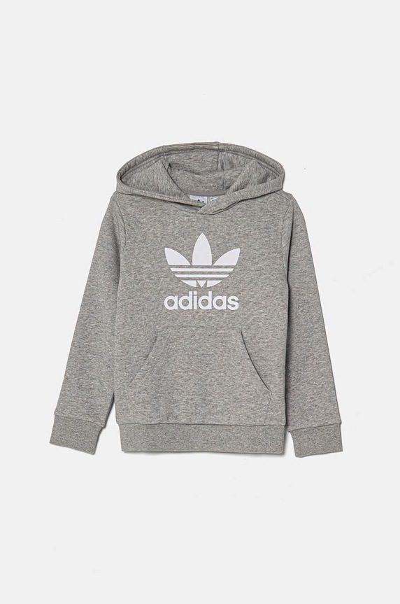 Dječja dukserica adidas Originals TREFOIL HOODIE IY7442 siva AW24