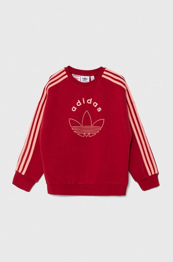 Παιδική μπλούζα adidas Originals CREW IY9548 κόκκινο AW24