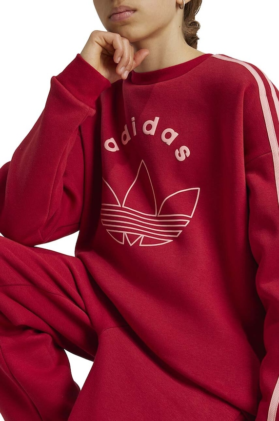 Παιδική μπλούζα adidas Originals CREW IY9548 κόκκινο