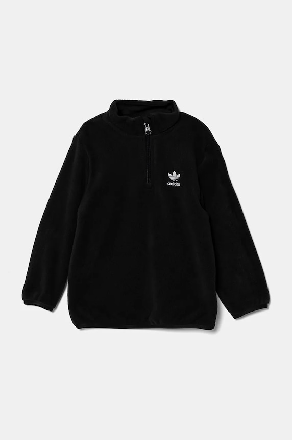 Kojenecká fleecová mikina adidas Originals POLAR FLEECE HZ bez kapuce černá IW1010