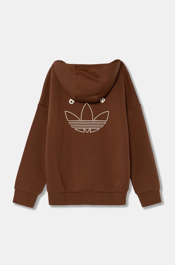Dječaci Dječja dukserica adidas Originals HOODIE IY9553 smeđa