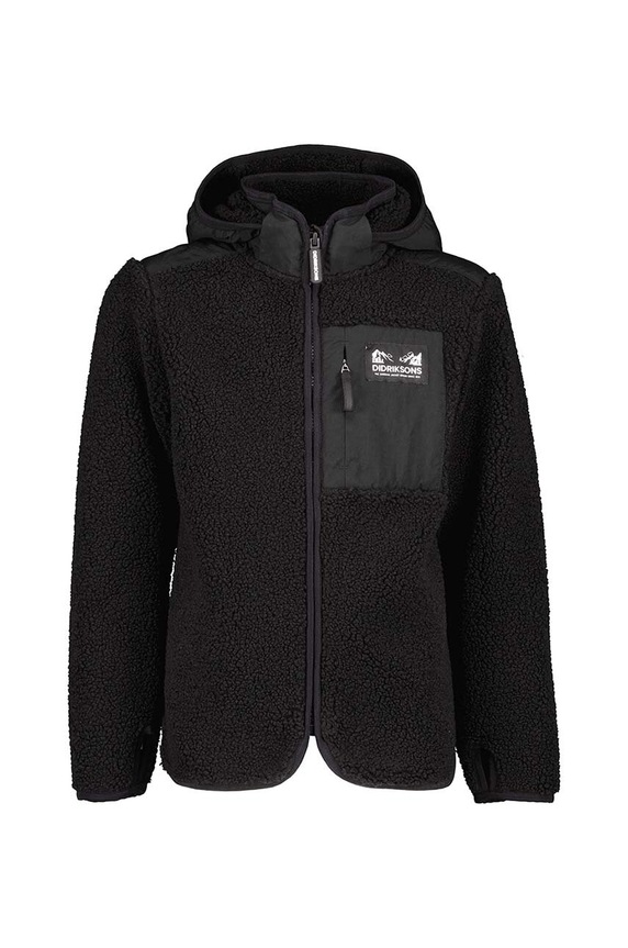 Детски суичър Didriksons EXA KIDS FZ 505394 черен SS25