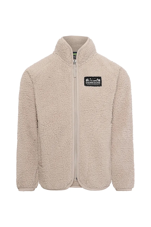Didriksons hanorac polar pentru copii GIBBS KIDS FULLZIP 505577 bej SS25
