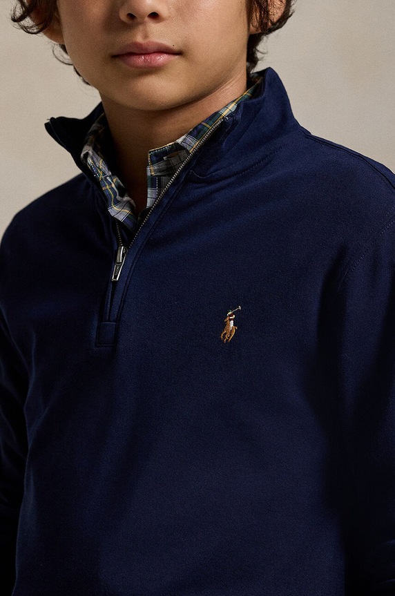 Παιδική βαμβακερή μπλούζα Polo Ralph Lauren σκούρο μπλε 323952436001