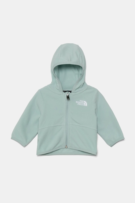 The North Face felpa in pile neonati BABGLACIER F/Z HOODIE con turchese NF0A8B1A1OC1