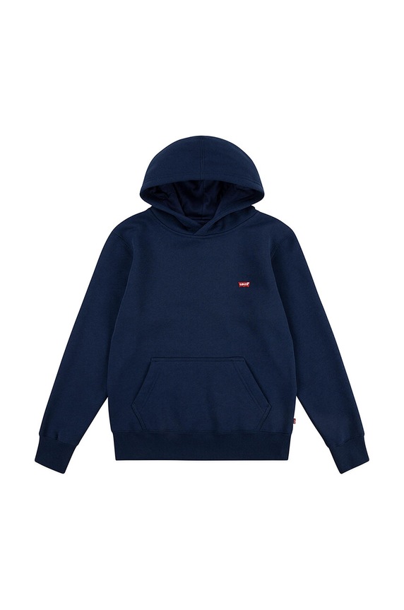 Levi's bluza dziecięca MINI BATWING HOODIE z kapturem granatowy 9EL452