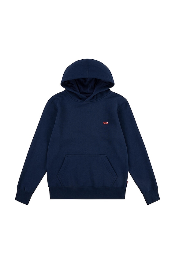 Levi's bluza dziecięca MINI BATWING HOODIE z kapturem granatowy 9EL452