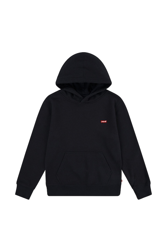 Levi's gyerek felső MINI BATWING HOODIE sima fekete 9EL452