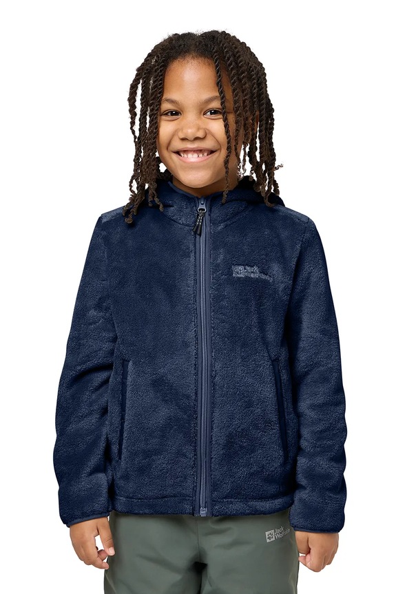 Jack Wolfskin bluza dziecięca z kapturem granatowy 1608672.92.152
