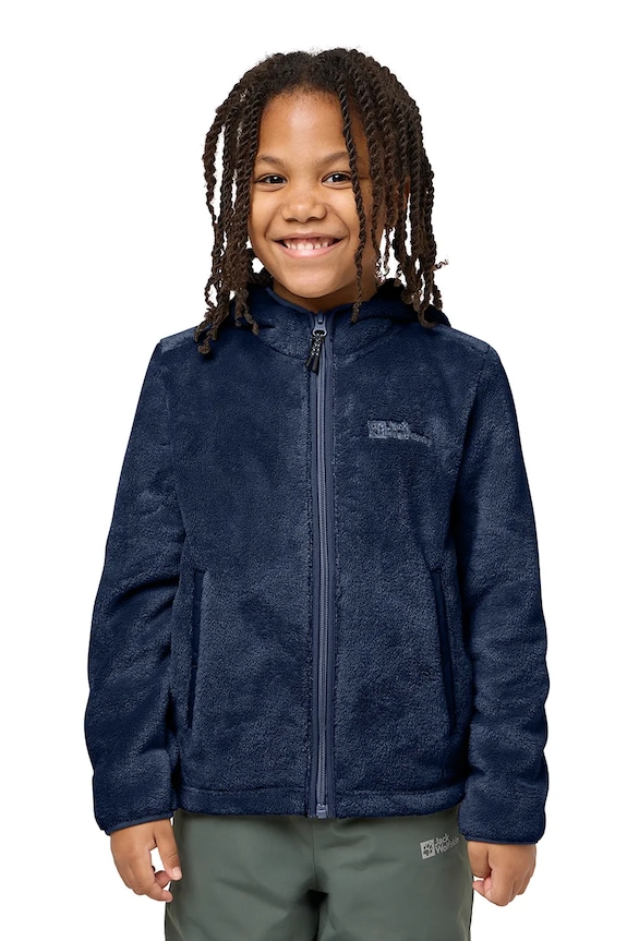 Jack Wolfskin bluza dziecięca z kapturem granatowy 1608672.92.152