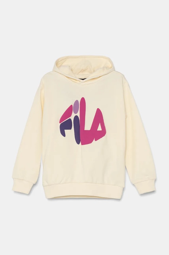 Детски суичър Fila LICHTE с качулка бежов FAK0358