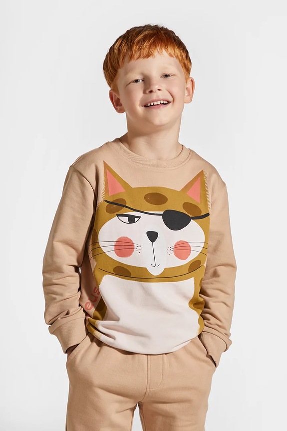 Coccodrillo bluza dziecięca z elastanem brązowy ZC4132101LBK