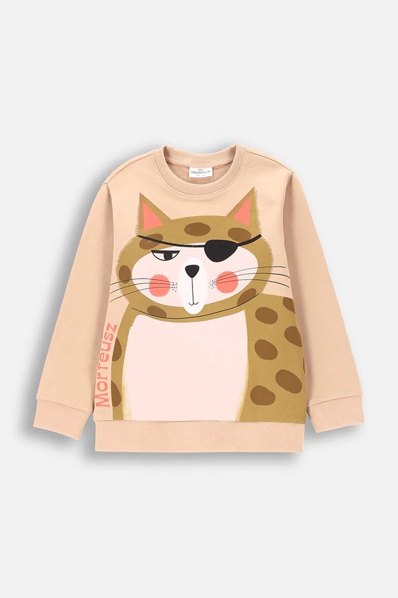 Coccodrillo bluza dziecięca ZC4132101LBK brązowy AW24
