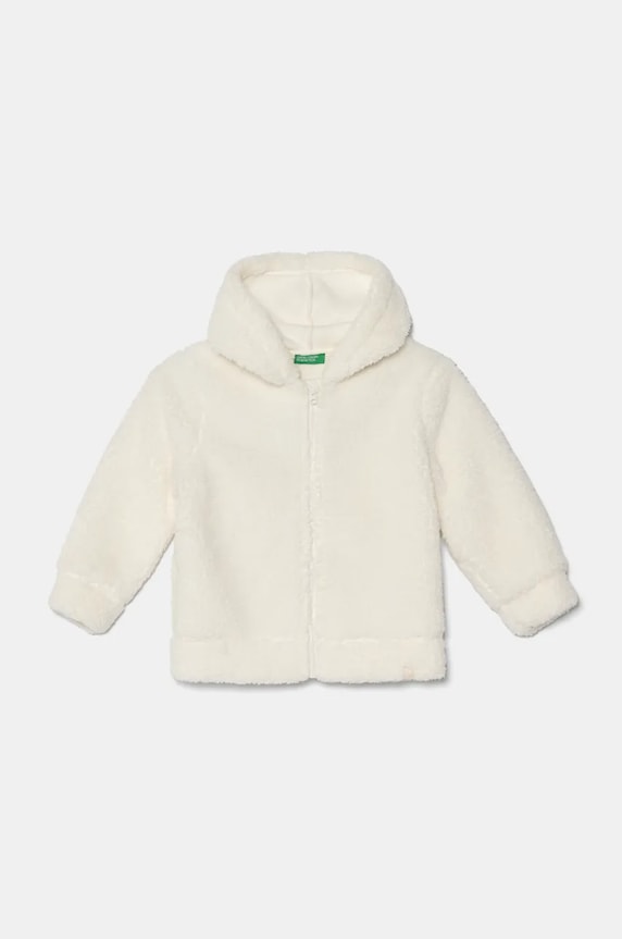 Παιδική μπλούζα United Colors of Benetton με κουκούλα μπεζ 31VZG502C.P.Reproposed