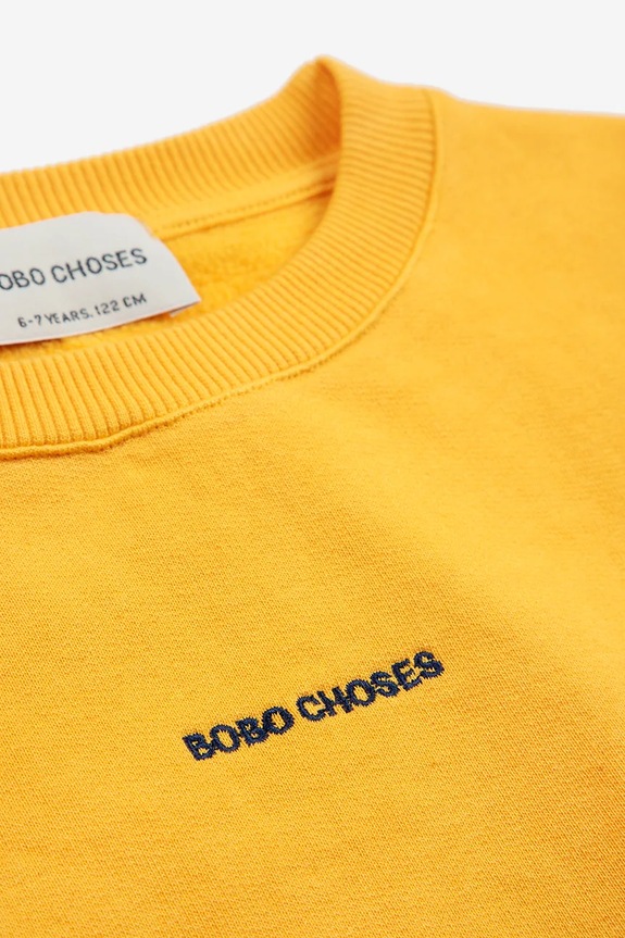 Dětská bavlněná mikina Bobo Choses Sun žlutá 324EC017