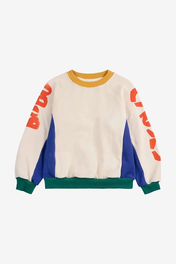 Bobo Choses bluza bawełniana dziecięca 224TC004 beżowy AW24