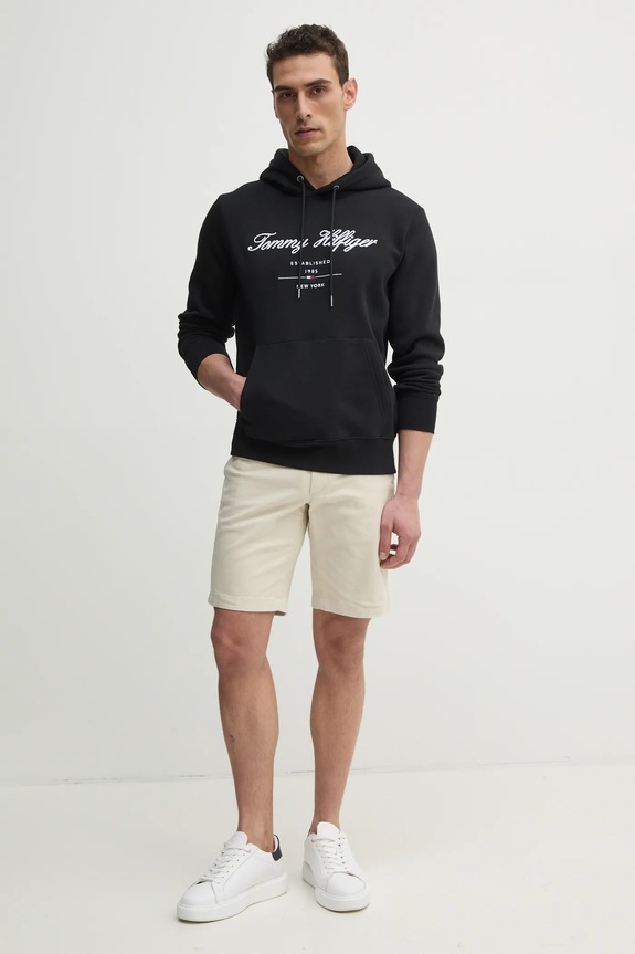 Mikina Tommy Hilfiger MW0MW33631 čierna SS26