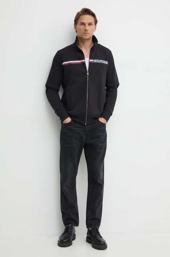 Mikina Tommy Hilfiger MW0MW36736 černá AW24